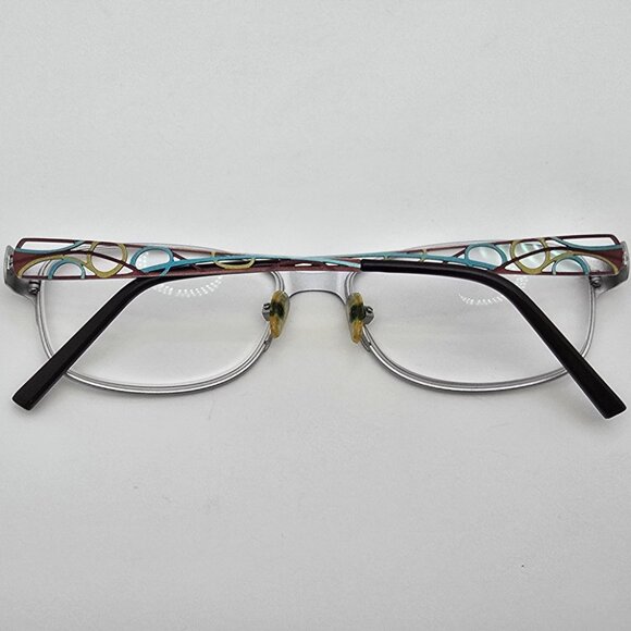 Wittnauer Hazel Brown Green Blue Eyeglasses Frame w/ Case 52-14-135 - Picture 10 of 15